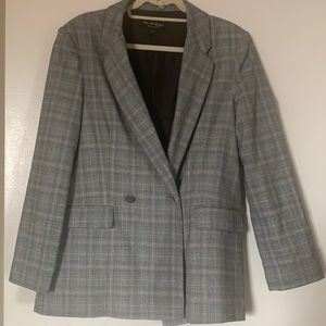 Grey Plaid Blazer